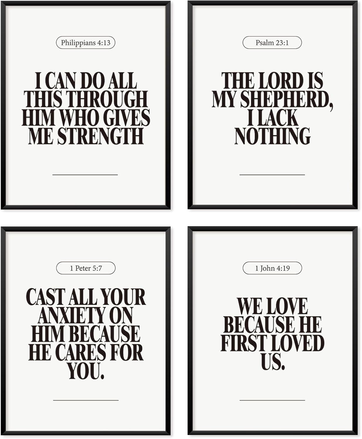 4 Bible Verse Wall Art