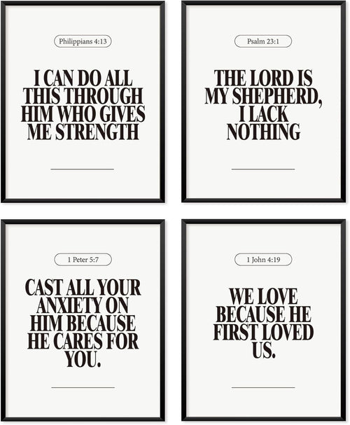 4 Bible Verse Wall Art