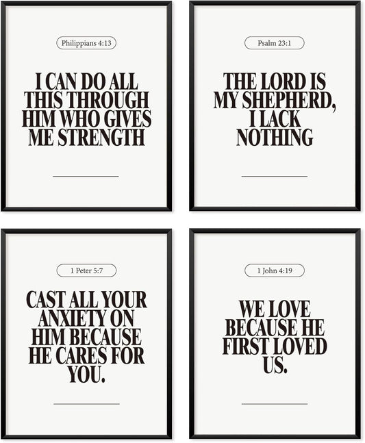4 Bible Verse Wall Art
