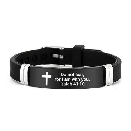 Cross Bracelet with Quote