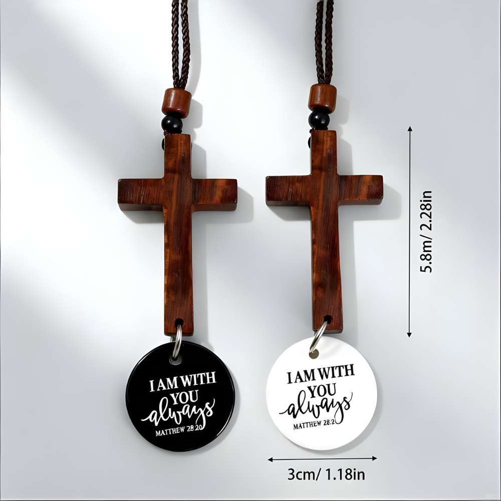 Daily Verse Rearview Mirror Cross Ornament