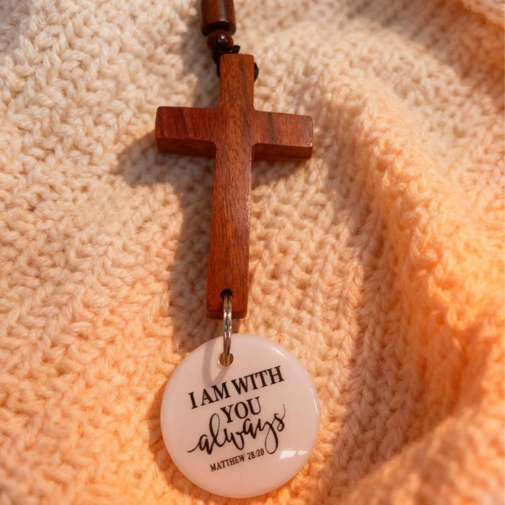 Daily Verse Rearview Mirror Cross Ornament